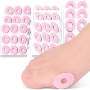 발가락과 발을 위한 81피스 멀티 사이즈 핑크 옥수수 쿠션 - 폼 패딩으로 아픈 부위를 보호하는 패드 셀프