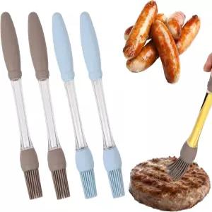 요리용 4pcs 배스팅 브러시 바비큐 오일 소스 베이킹용 실리콘 내열 쿠킹 버터 그릴 페이스트리 푸드 툴
