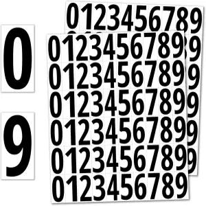 600개 1인치 - 비닐 번호 스티커 숫자에 방수 스틱 검은색 숫자