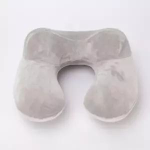 ( )벨벳 여행 휴대용 에어 목베개 그레이 기내용 여행용 비행기