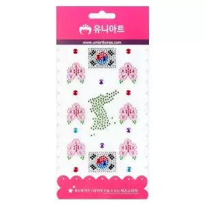 비즈스티커-103번 태극기 무궁화/330772/유니아트/DIY 꾸미기 큐빅