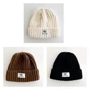 고급 리본 골지 니트 비니 벙거지모자 니트비니 방한 겨울 롱비니 숏비니 항암모자 남자비니 비니모자