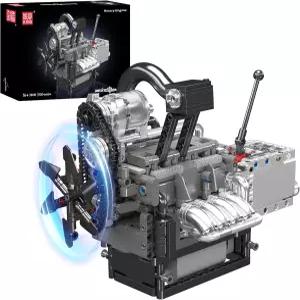 작동하는 몰드 킹 10212 로터리 엔진 모델 키트 모터가 장착된 자동차 조립 청소년을 위한 STEM 기계 공학