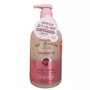 온더바디 벨먼 내추럴 스파 수분광채 사해소금 스크럽 바디워시 블랙로즈향 580ml