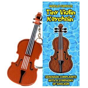 세계에서 가장 작은 바이올린 - 스폰지밥의 미스터 크랩스 슬픈 음악 라이선스 포켓 크기의 열쇠고리 공감 교향곡