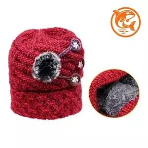 겨울 따뜻한 기모안감 니트벙거지 큰 니트모자 부드러운 스타일의 벙거지모자