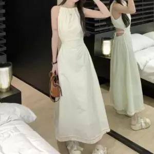 [하프클럽/셀러허브_여성트랜드패션]홀터넥 포인트 롱원피스 썸머 여성원