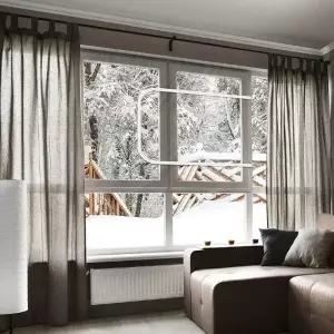 ( )지퍼형 투명 방풍막 대 310x125 흰색 창문 바람막이