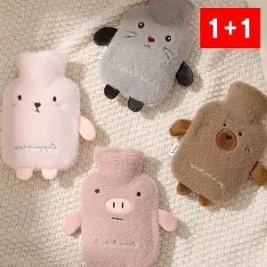 온수팩 핫팩 동물 캐릭터 보온 물주머니 손난로 겨울 복대