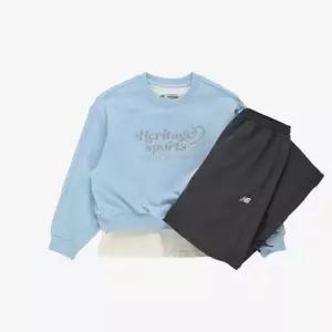 뉴발란스키즈(NB Kids) NBgC여아 스 알로바 기모팬츠 셋업 NK9YG1805G(51)Light Blue