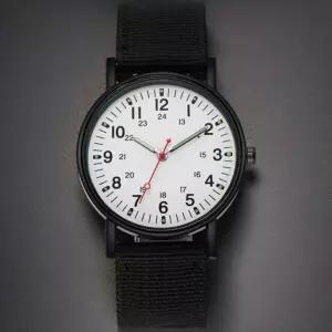 키와이제이영  아날로그 슬림 나토 밴드 저소음 손목 시계 기념품 학생 시험 수능 메탈 패션 간호사