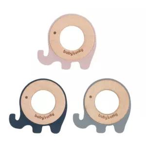 프리미엄 백일아기 잡기편한 실리콘 우드 치발기 소근육운동 출산선물