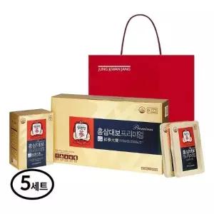 정관장 홍삼대보 프리미엄 40ml 30포 5박스+쇼핑백-6년근 홍삼농축액 홍삼정 선물세트