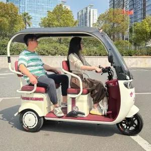 3륜 전기스쿠터 지붕 전동차 버기차 2인 골프 관광지 이동 어르신 보행차