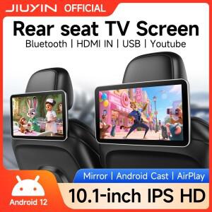 안드로이드 12 신규 업그레이드 차량 헤드레스트 모니터 IPS TV 디스플레이 무선 미러링 에어플레이 뒷좌석