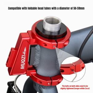 버디 다혼 412 SP8 접이식 자전거 앞가방 캐리어 마운트 어댑터 조절식 클램프 링 홀더