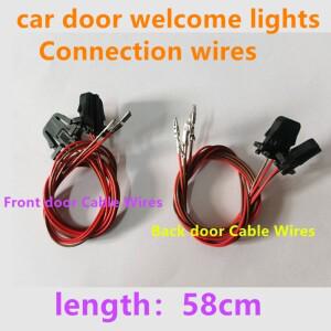 전면 후면 자동차 문 라이트 케이블 와이어 폭스 바겐 제타 MK5 6 7 골프 5 Scirocco Tiguan 액세서리 2X