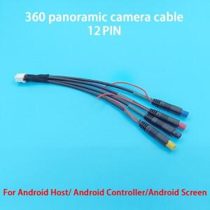 자동차 액세서리 360 파노라마 카메라 케이블 12 핀 안드로이드 라디오 소켓 SZ 정의 와이어