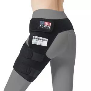 고관절 브레이스 좌골 를 위한 사타구니 지지 랩 당겨진 사두근을 압박 네오프렌 허벅지 소매 햄스트링