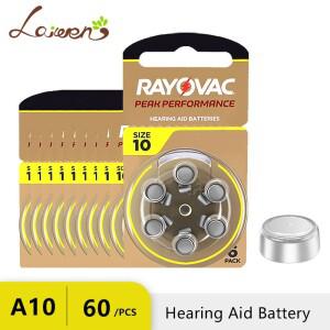 보청기 배터리 RAYOVAC EXTRA Zinc Air 60개 고성능 A10 10A PR70 용