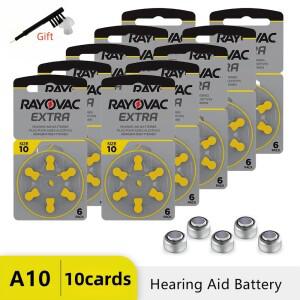 10 카드 보청기 배터리 Rayovac Extra Peak PR70 전문 용 아연 공기 1.45V