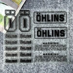 1세트  오일린스 스티커 세트 개성   로고  경고 문구로 바이크 오토바이에 스타일을 더하세요