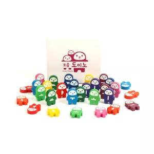모음 한글공부 엄마표 놀이교구 도미노30p 유치원 색깔놀이 생일선물 단어놀이 5살