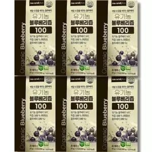 내츄럴플러스 유기농 블루베리즙 100 20g x 15포 6박스