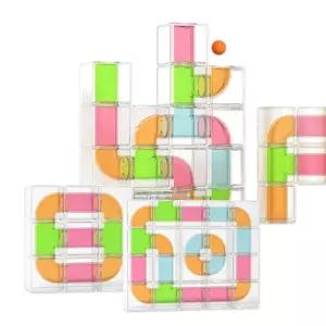 투명 아크릴 파이프 구슬놀이 창의블록 108p 과학놀이 유아교구 돌봄시설 돌봄센터