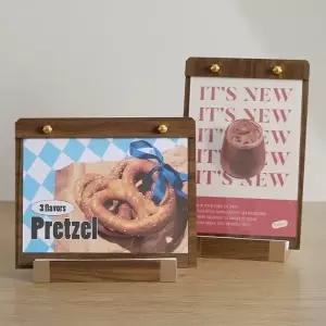 월넛 우드 카페 스크린 골프장 PC방 메뉴판 A5