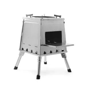 캠핑 난로 실버 35x47cm 야외 바비큐 미끄럼방지