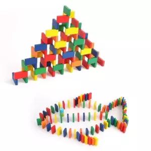 블록놀이 종 계단 원목도미노 집중력게임 수업교재 창작놀이 초등학생 놀이방 유치원