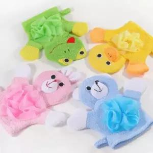 버블 애니멀캐릭터 목욕장갑 목욕타월 랜덤3개1세트 204978 신생아목욕장갑
