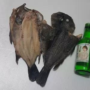 반건조 통영 우럭 2미입 300-400g 소짜 자연산 우럭 반 건조 우럭 말린우럭 건우럭 손질우럭 냉동우럭