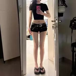 남친 청반바지 힙업 큐빅 해골 청바지 로우컷 슬림핏 핫팬츠 MODU1