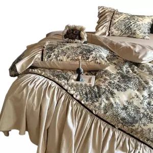 유럽풍 신혼 고급 혼수 럭셔리 이불 인테리어 호텔식 침구 실크 세트