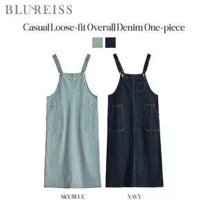 [신세계라이브쇼핑][블루레이스] 포켓 멜빵 데님 원피스_B6S1OP3091