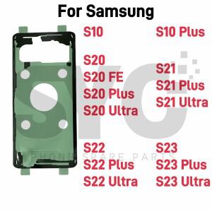 뒤배터리 커버 문 스티커 접착 테이프 삼성 호환 S10 S20 S21 S22 S23 Plus Ultra Fe 용 방수
