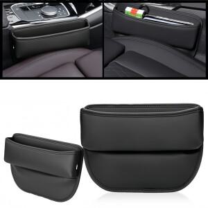 범용 카시트 갭 오거나이저 PU 가죽 콘솔 사이드 포켓 자동차 틈새 필러 수납 박스 인테리어 액세서리