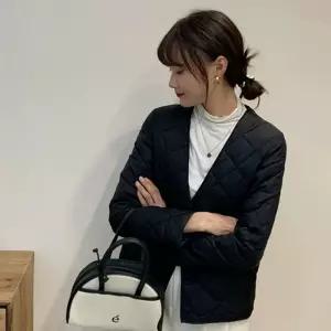 고급 깔깔이 브이넥 반팔 일본풍 경량 베스트 오리털 이너