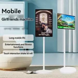 터치스크린 다양한 크기 안드로이드 베스티 스마트 TV 배터리 전원 장치 회전식 이동식 휴대용 모니터 (헬