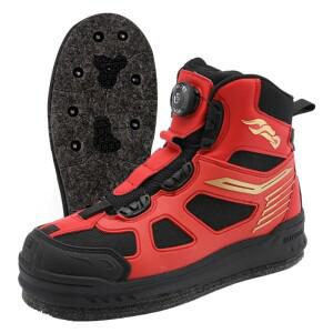 성인 낚시 미끄럼 방지 방수 부츠 블랙 펠트 솔 야외 고무 장화  플라이 신발 신규