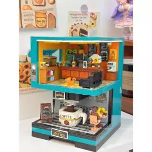 레트로 커피 조립 소형 모델 장난감 선물용 D. 모던 커피 기계