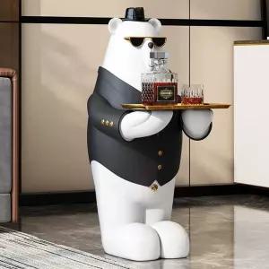 곰돌이 트레이 대형 소품 인형 선반 현관 피규어