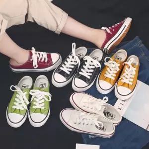 5컬러 여자 뮬블로퍼 캔버스 운동화 캔버스뮬 슬리퍼 moN8+5hcL