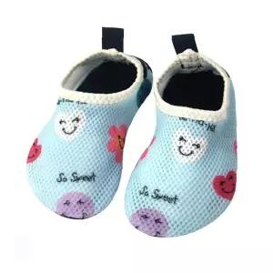 유아 스마일 프린팅 워터 슈즈 민트 아기 물놀이 신발 여름 해변 수영장 야외