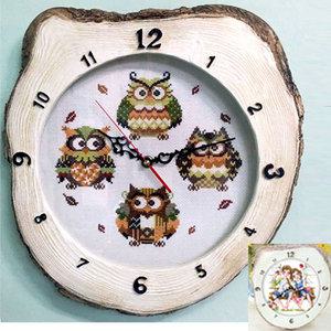 십자수 원형시계+도안+원단+바늘 패키지 판매