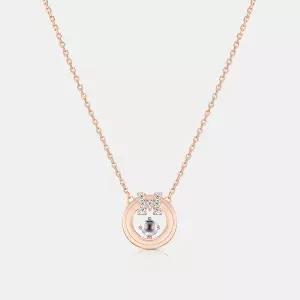 [롯데백화점]메트로시티 [탄생석] 4월 M베이직 스털링 실버 로즈 목걸이 A233SN9154RPH