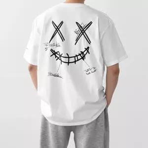 다이나믹피플 남녀공용 팬텀 프린팅 오버핏 반팔티셔츠