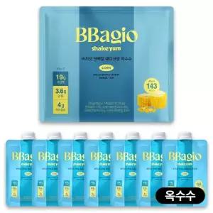 바지오 단백질 쉐이크얌 파우치 7개 45g 옥수수맛